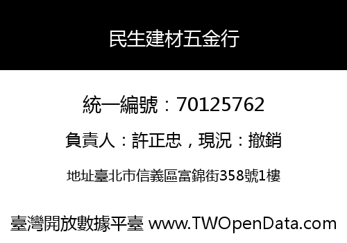 民生建材五金行