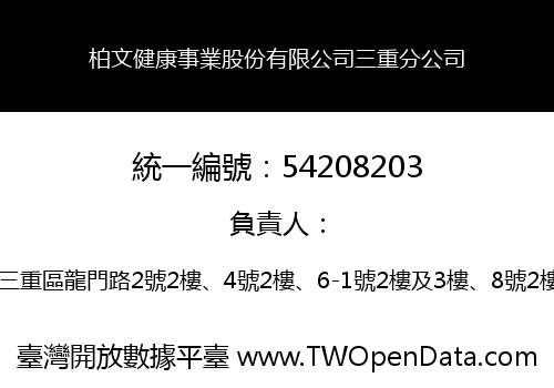 柏文健康事業股份有限公司三重分公司
