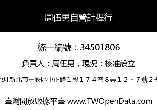 周伍男自營計程行