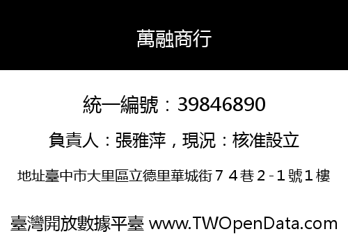 萬融商行