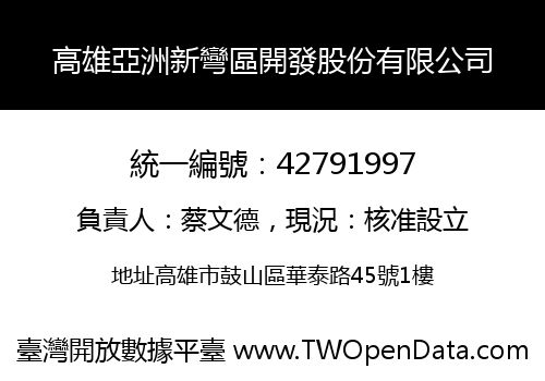 高雄亞洲新彎區開發股份有限公司