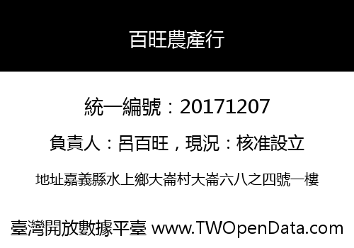 百旺農產行