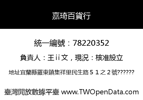 嘉琦百貨行