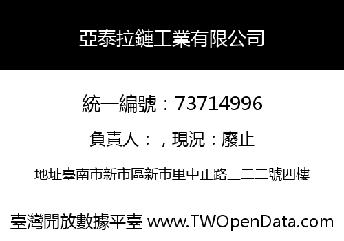 亞泰拉鏈工業有限公司