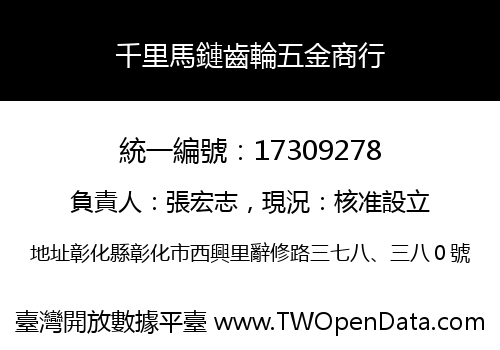 千里馬鏈齒輪五金商行