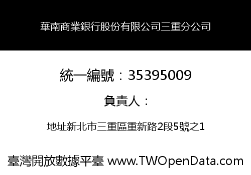 華南商業銀行股份有限公司三重分公司