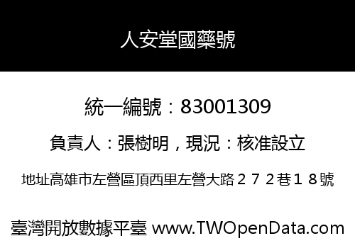 人安堂國藥號