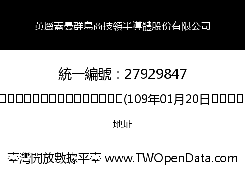 英屬蓋曼群島商技領半導體股份有限公司