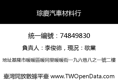 琮慶汽車材料行