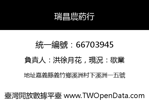 瑞昌農葯行