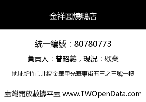 金祥圓燒鴨店