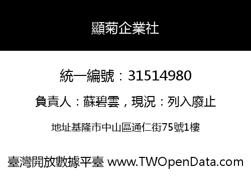 顯菊企業社