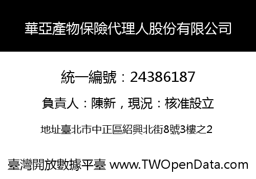 華亞產物保險代理人股份有限公司