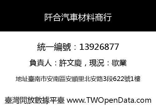 阡合汽車材料商行