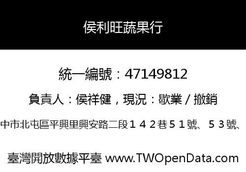 侯利旺蔬果行