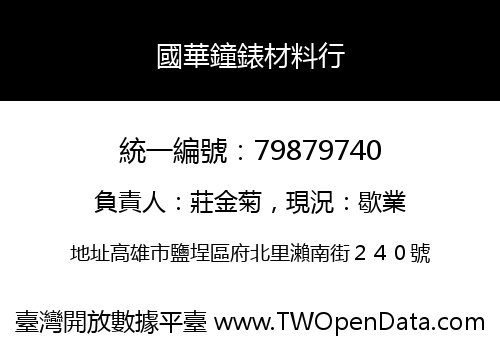 國華鐘錶材料行