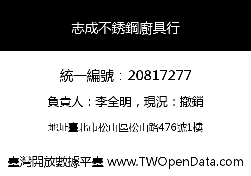 志成不銹鋼廚具行