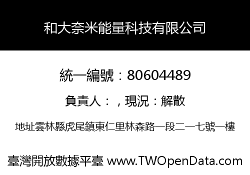 和大奈米能量科技有限公司
