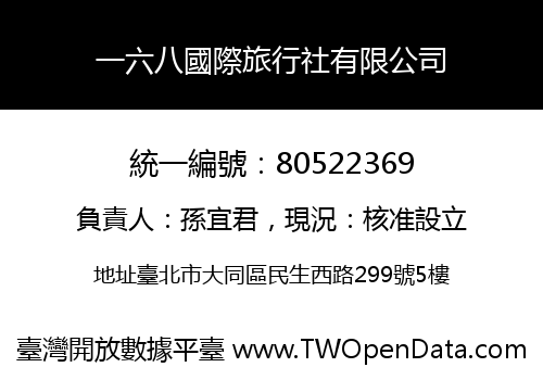 一六八國際旅行社有限公司