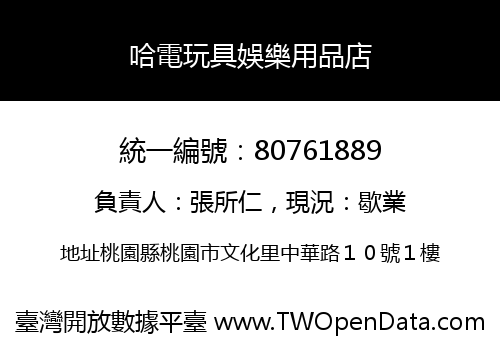 哈電玩具娛樂用品店