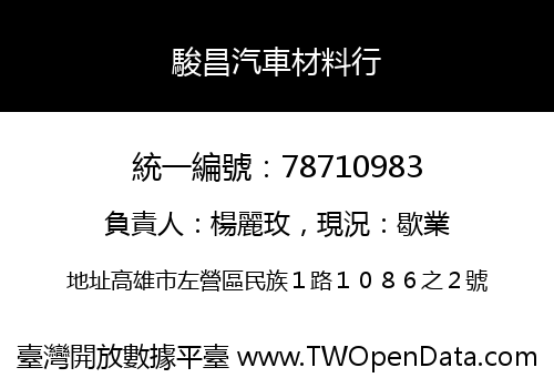 駿昌汽車材料行
