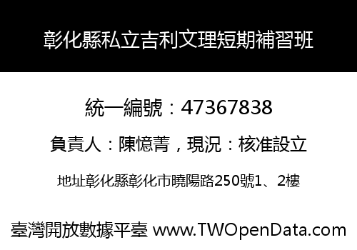 彰化縣私立吉利文理短期補習班