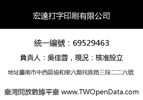 宏達打字印刷有限公司