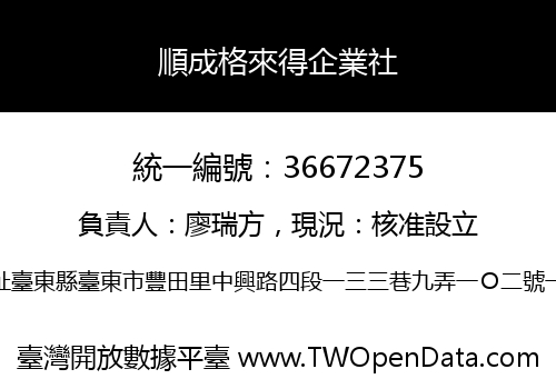 順成格來得企業社