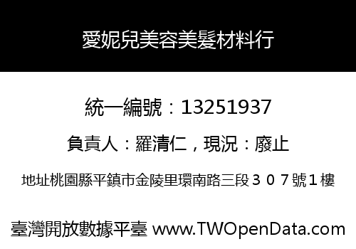 愛妮兒美容美髮材料行