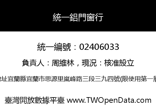 統一鋁門窗行