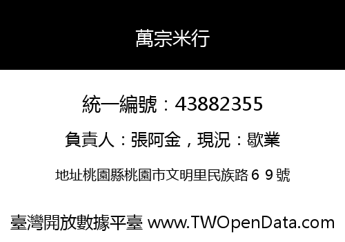 萬宗米行