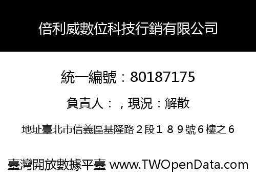 倍利威數位科技行銷有限公司