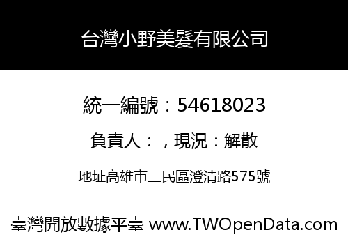 台灣小野美髮有限公司