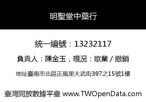 明聖堂中藥行