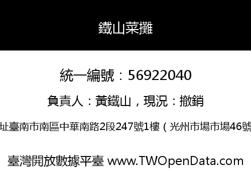 鐵山菜攤