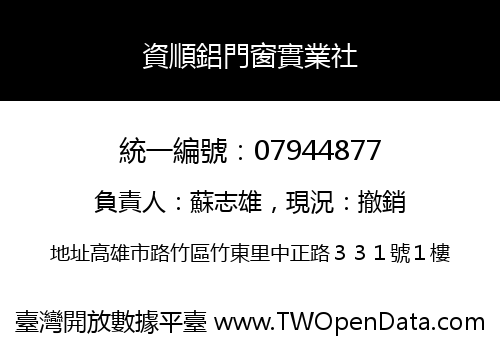 資順鋁門窗實業社