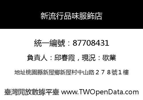 新流行品味服飾店