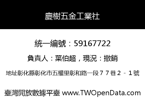 慶樹五金工業社