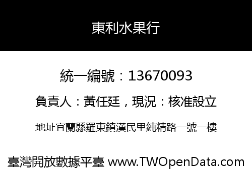 東利水果行