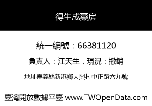 得生成藥房