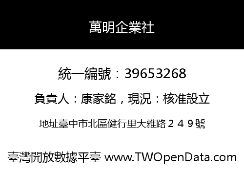 萬明企業社