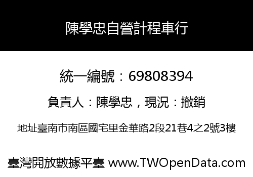 陳學忠自營計程車行