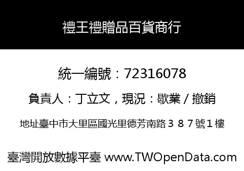 禮王禮贈品百貨商行