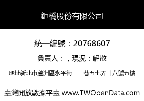 鉅橋股份有限公司