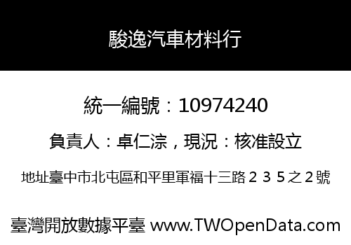 駿逸汽車材料行