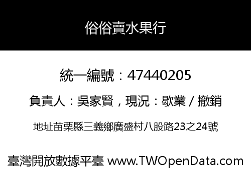 俗俗賣水果行