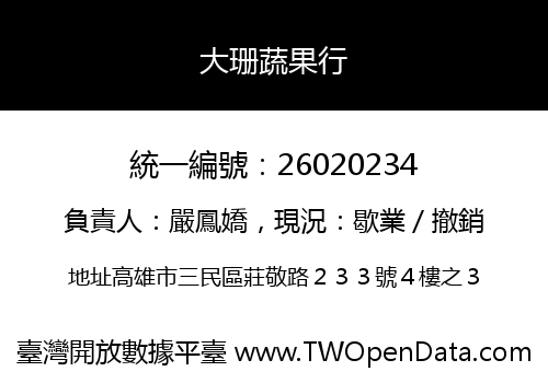 大珊蔬果行