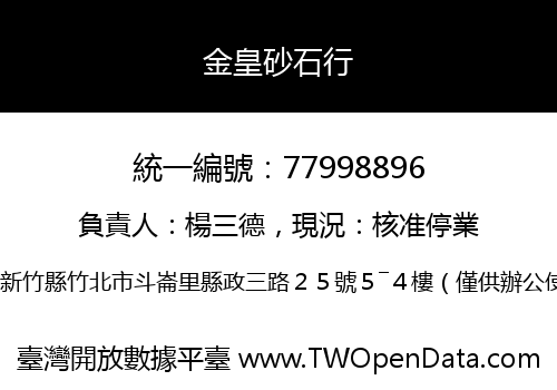 金皇砂石行