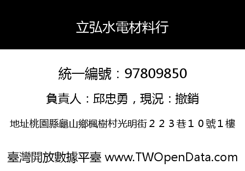 立弘水電材料行