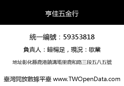亨佳五金行